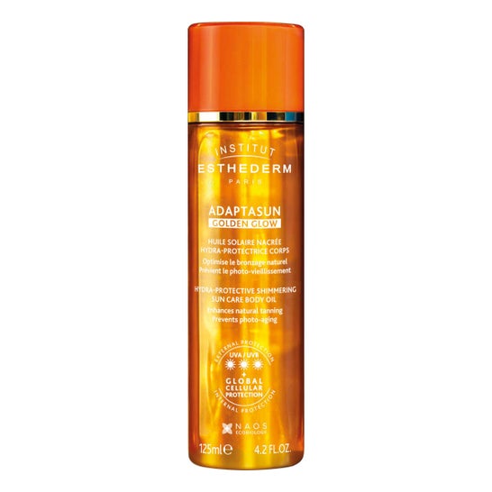 Institut Esthederm Aceite Solar Sol fuerte acabado Golden Glow 125ML
