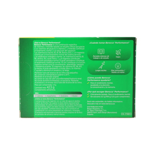 Berocca Performance Vitaminas y Rendimiento 30comp