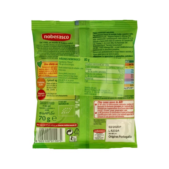 Noberasco Organiczne orzechy sosnowe 70g