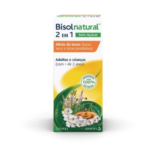 BisolNatural 2 Em 1 Xarope Sem Açúcar 120ml