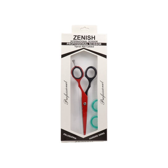 Zenish Tijera Profesional Metal Rojo Negro 6