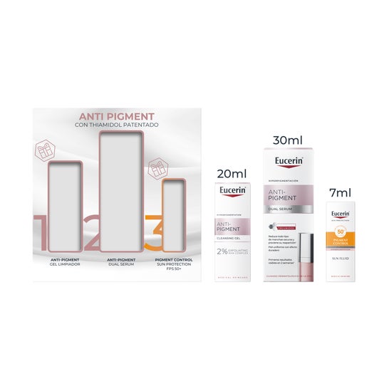 Eucerin Anti-Pigment Dual Sérum + Gel Limpiador 20 ml + Solar 7ml