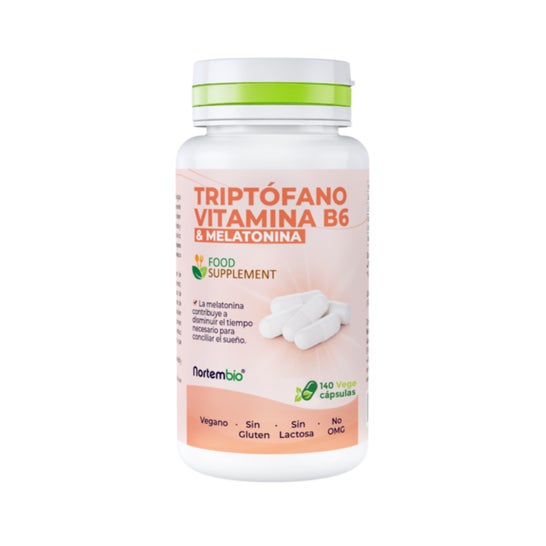 Nortembio Triptófano Vitamina B6 y Melatonina 140caps