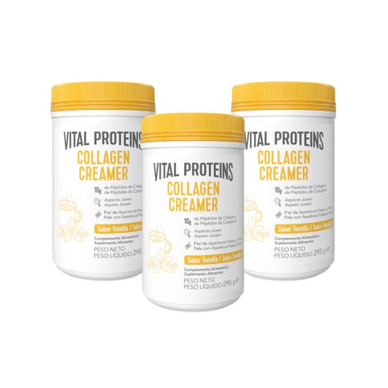 Vital Proteins Pack Collagen Creamer Péptidos de Colágeno Vainilla 3x295g