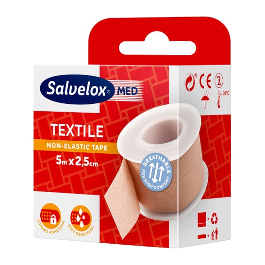 Salvelox esparadrapo téxtil carne 5mx2