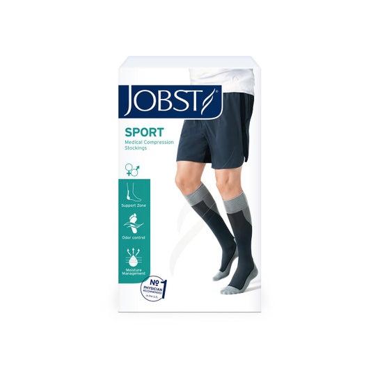 Jobst Sport Socke 15-20mmHg CC1 T-XL Schwarz 2St