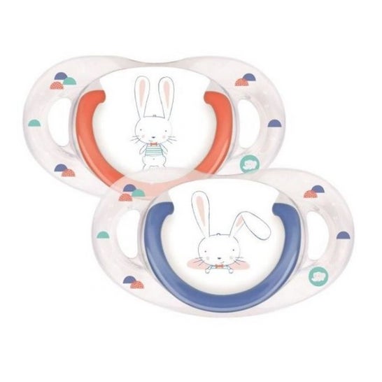 Bebe Confort Chupete Silicona Natural Physio Sweet Bunny 0-6m 2uds