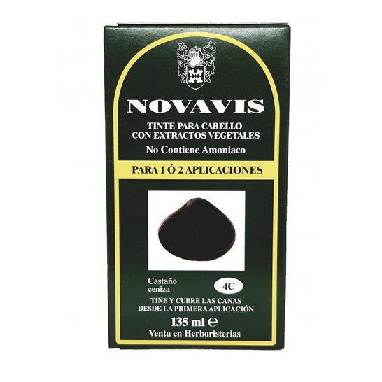 Novavis Tinte para cabello Castaño ceniza 4C Novavis,  (Código PF )