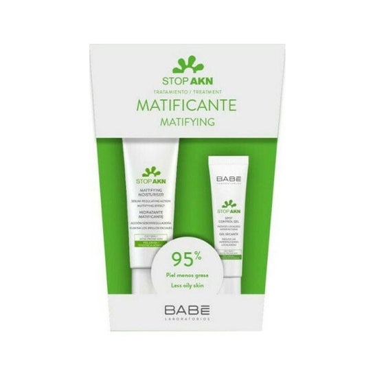 Babe Hidratante Matificante 95% 50ml y Gel Secante 8ml Kit