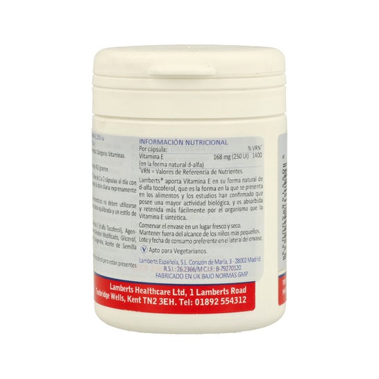 Lamberts Vitamina E 250ui 100cáps