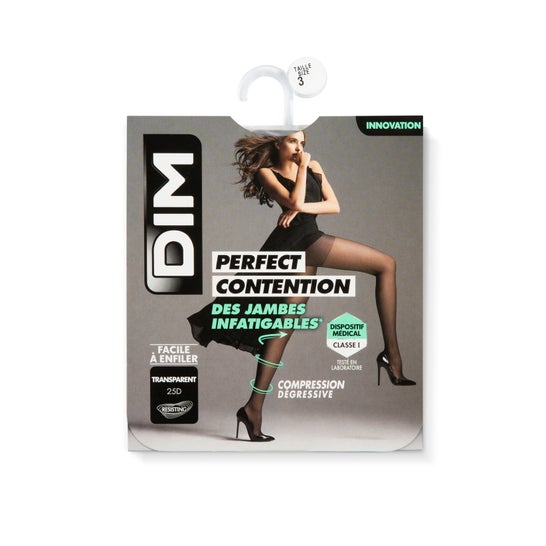 DIM Perfect Contention Panty Compresión Azul Transp 25D TS 1ud