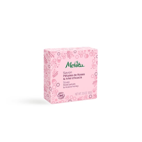 Melvita sapone rosa e miele d'acacia 100gr