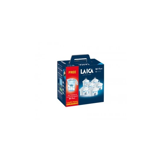 Laica J996 Kit Of 6 Filters Biflux + Gift Of 1 Jar Stream