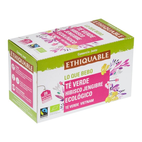 Ethiquable Green Tea Hibisco Jengibre Eco 36g