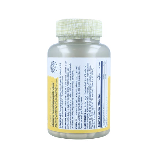 Solaray Vitamina D3 +K2 4000UI 120caps