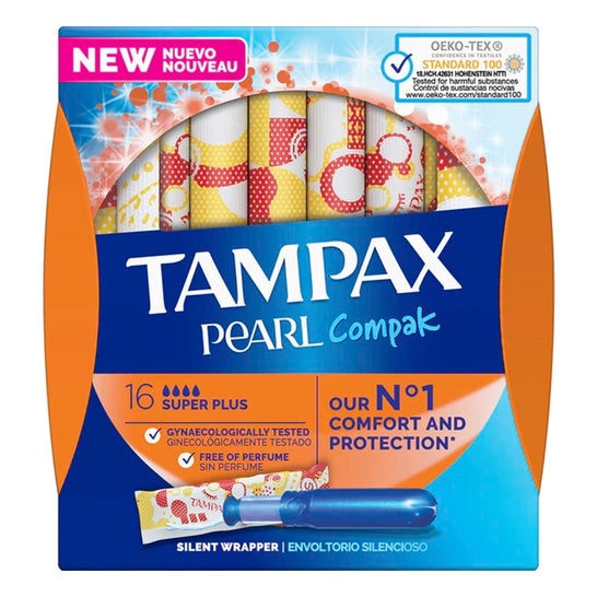 Tampax Pearl Compak Super Plus Tampons 16 pieces