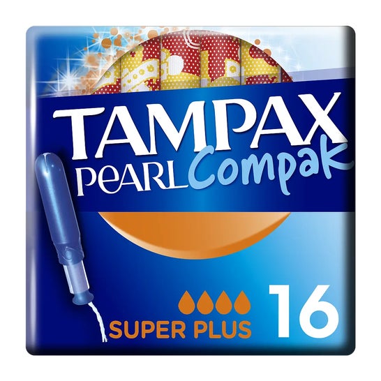 Tampax Pearl Compak Super Plus Tampons 16 pieces Tampax Pearl Compak Super Plus Tampons 16 pieces