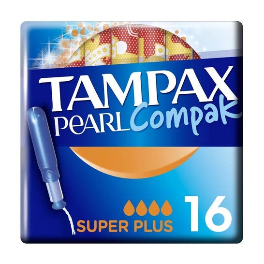 Tampax Pearl Compak Super Plus Tampons 16 pieces Tampax Pearl Compak Super Plus Tampons 16 pieces