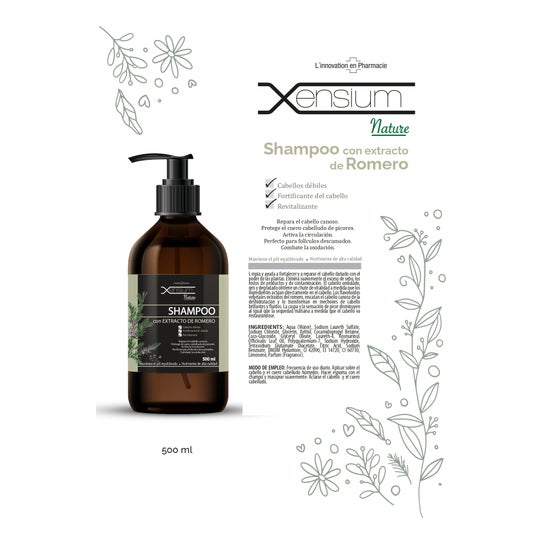 Xensium Nature Champú con Extracto de Romero 500ml