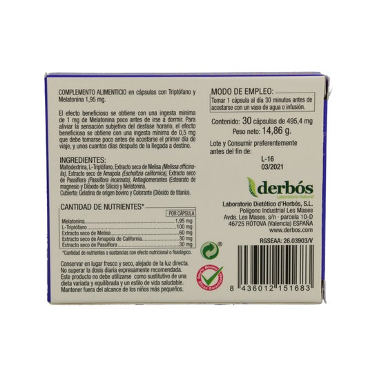 Derbos Obedorm Plus 30cáps