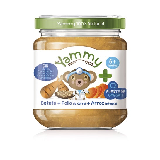 Yammy Potito Ecológico Batata Pollo Arroz Integral 6M+ 195g