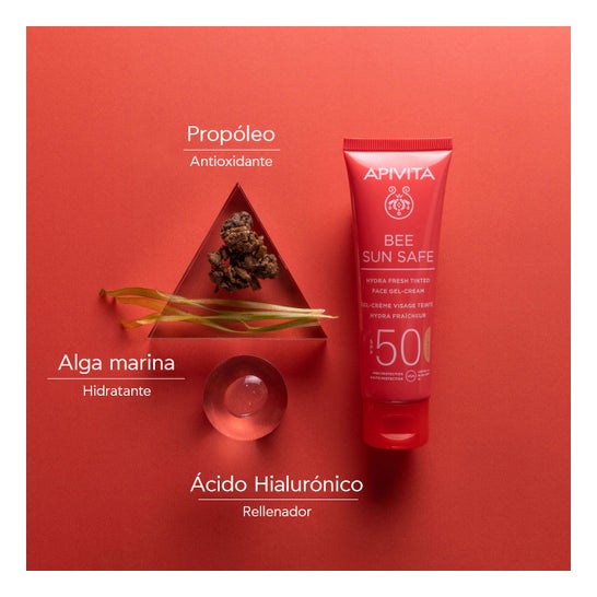 Apivita Bee Sun Safe Hydra Fresh Gel-Crema Facial con Color SPF50 50 ml