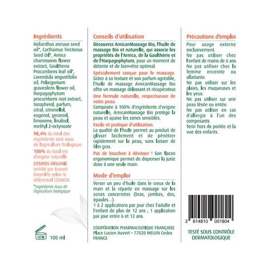 Arnican Aceite Masaje Bio 100ml