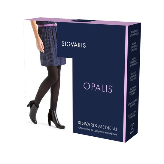 Sigvaris Opalis 2 Calcetines Negro T-S Normal 1 par