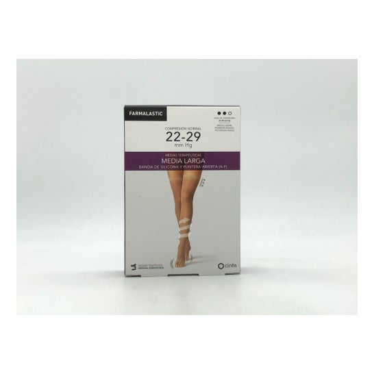 Farmalastic Medium Comp Normal Open Toe Camel T- G 1 Pair