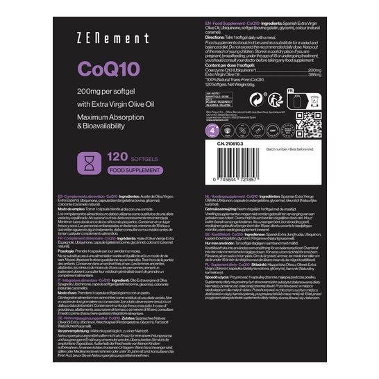 Zenement Coenzima Q10 200mg 120 Perlas