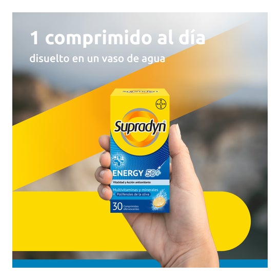 Supradyn Energy 50+ Vitaminas y Energía 30 Comprimidos Efervescentes