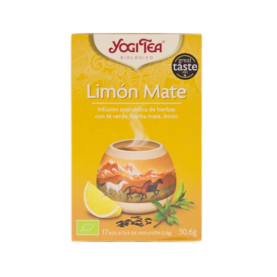 Yogi Tea Té Verde Limón Mate Ecológico 17 Bolsas