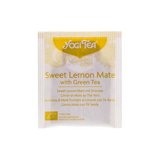 Yogi Tea Té Verde Limón Mate Ecológico 17 Bolsas