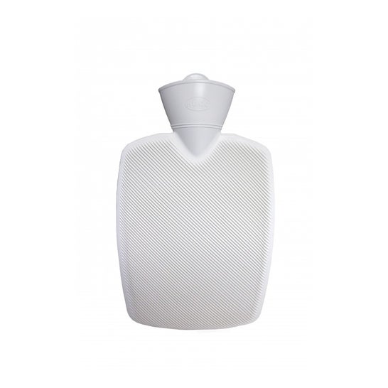 Hugo Frosch bottiglia d'acqua calda scanalata bianca 1,8l