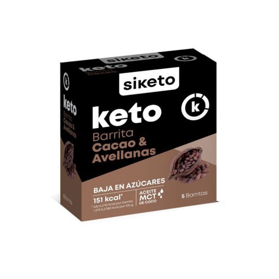 Siketo Kakao-Haselnuss-Riegel 5 Stück
