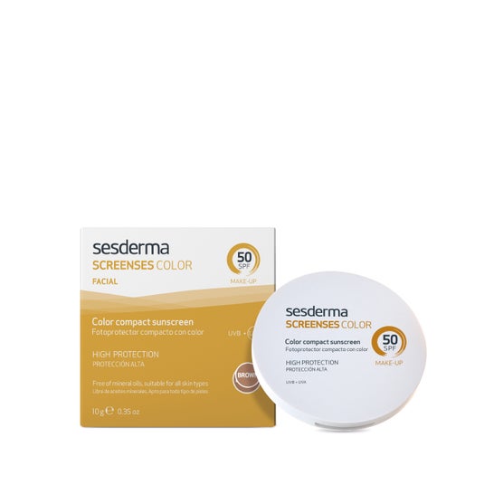 Sesderma Screenses compact makeup with color SPF50+ tone brown 10g