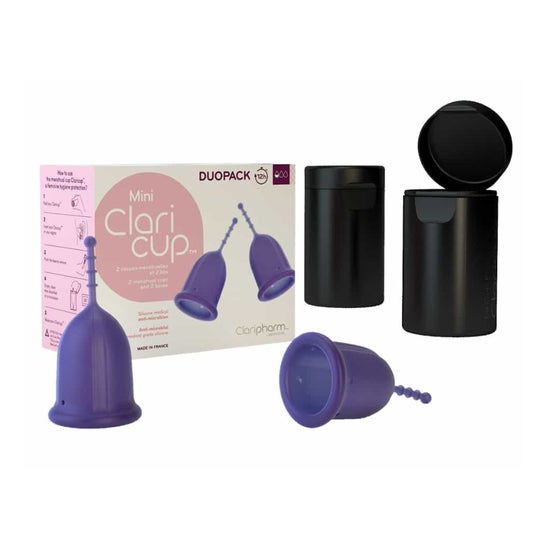 Claripharm Duopack Claricup Mini 2 Copas Menstruales T0 + Caja