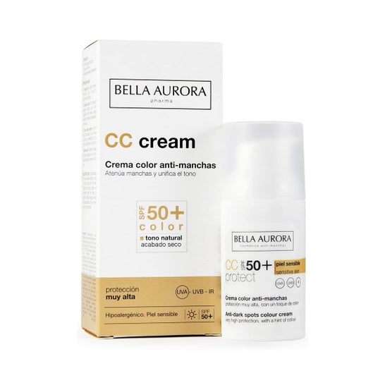 Bella Aurora Solcreme med Color Spf50 Sensitive Skin