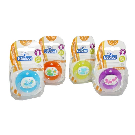 Bébisol Sucette Silicone Bout Rond Z 0-36M 1ud