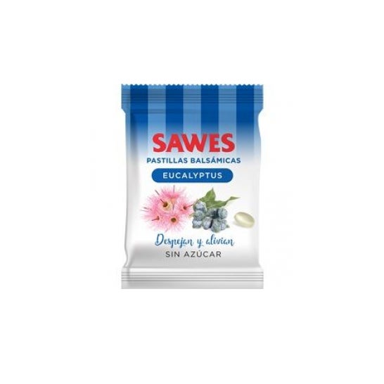 Sawes Pastillas balsámicas sin azícar sabor Eucalyptus en bolsa 50g