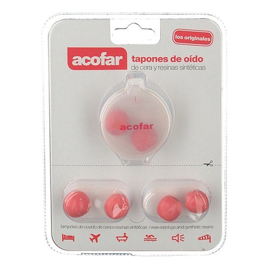 Acofar wax earplugs 6 units