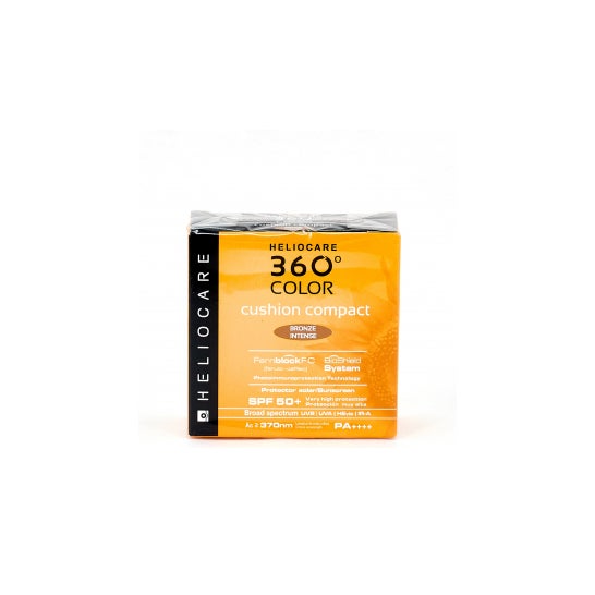 Heliocare 360º Cuscino a colori compatto Spf 50+ Sunscreen Bronzo Intenso 15 G