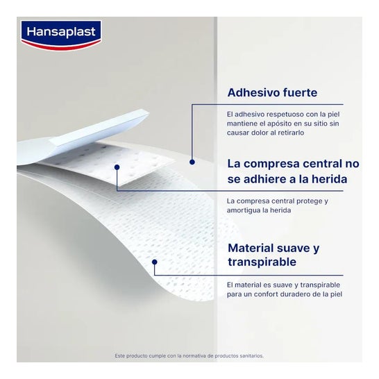 Hansaplast Med+ Sensitive XL Apósitos 6x7cm 5uds Hansaplast Med+ Sensitive XL Apósitos 6x7cm 5uds
