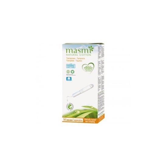 Masmi Tampones Con Aplicador Biodegradable Super Plus 14 uds