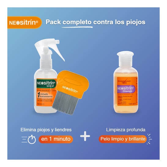 Neositrin Antipiojos Spray Gel 60ml + Champú 100ml