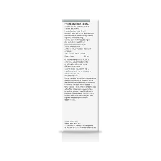 Extracto grosellero Negro Xxi 50 ml Sori