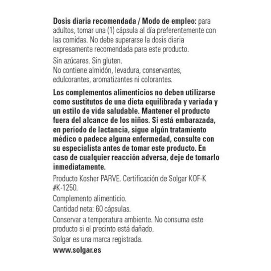 Solgar Reduced L-Glutathione 250mg 60caps Solgar Reduced L-Glutathione 250mg 60caps