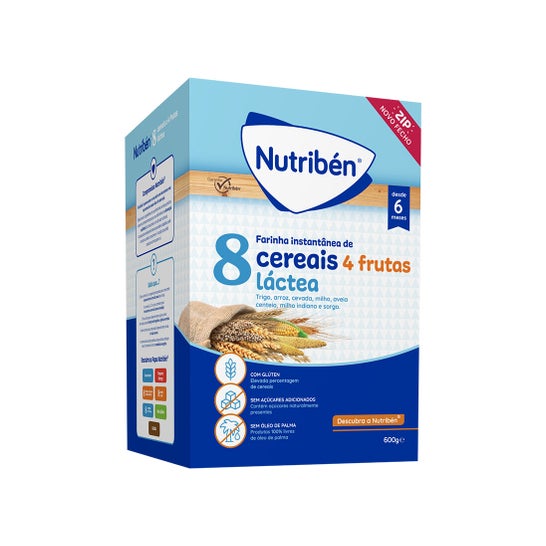 Nutribén 8 Cereais 4 Frutas Láctea +6m 600g