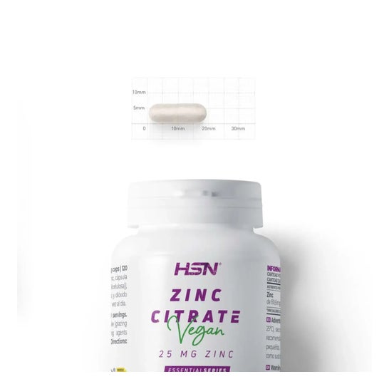 HSN Citrato de Zinc 25mg Zinc 120vcaps