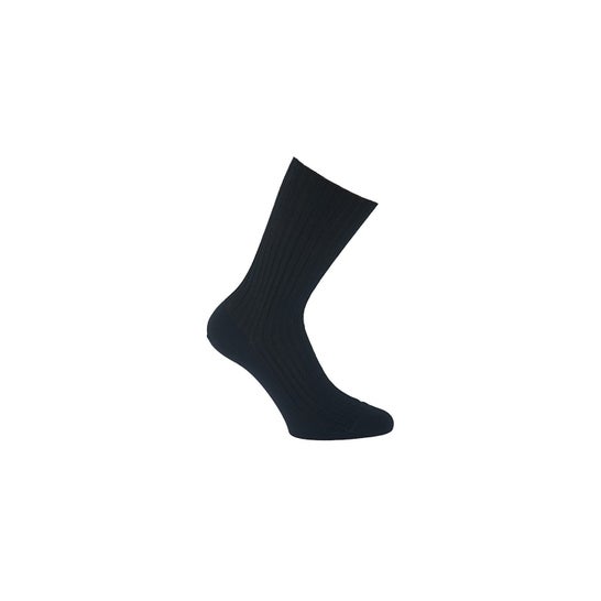 La Boutique Des Jambes L'Agile Mi-Chaussette Sans Élastique 100 % Coton Supérieur Noir 45/46